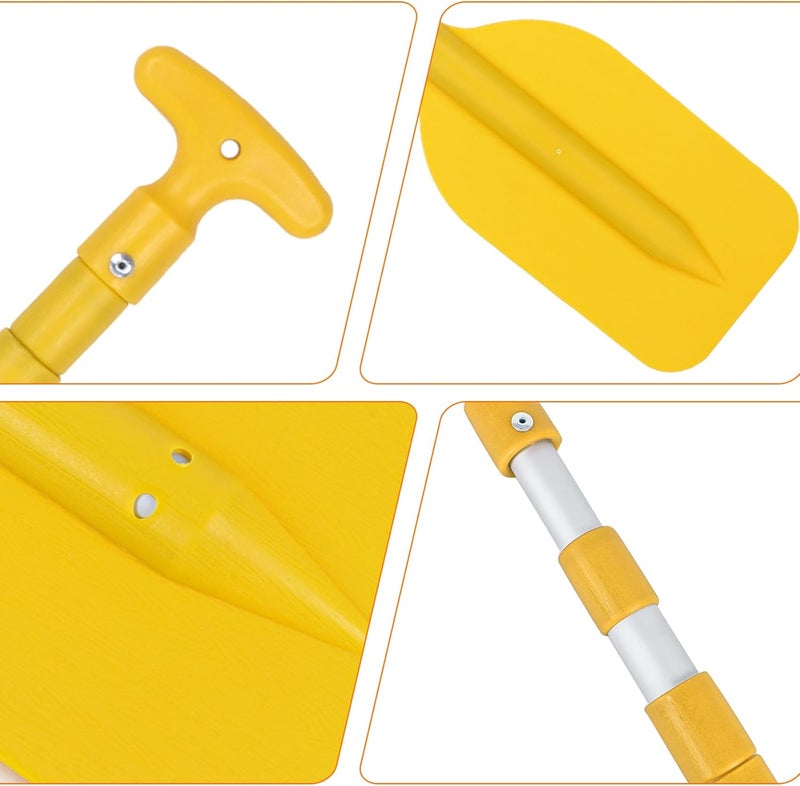 DEDU Boat Paddle Telescoping 2 Pack, Boat Oars Collapsible Emergency Paddle 21"-43" Adjustable, Telescoping Canoe Paddle Aluminum Shaft Anti Slip for Kids and Adults - Image 5